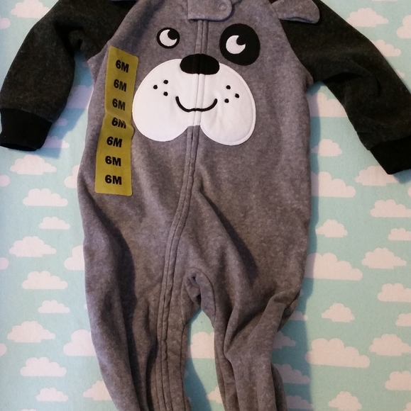 Bnwt Carters Fleece Footed Sleeper 6m - Picture 2 of 2